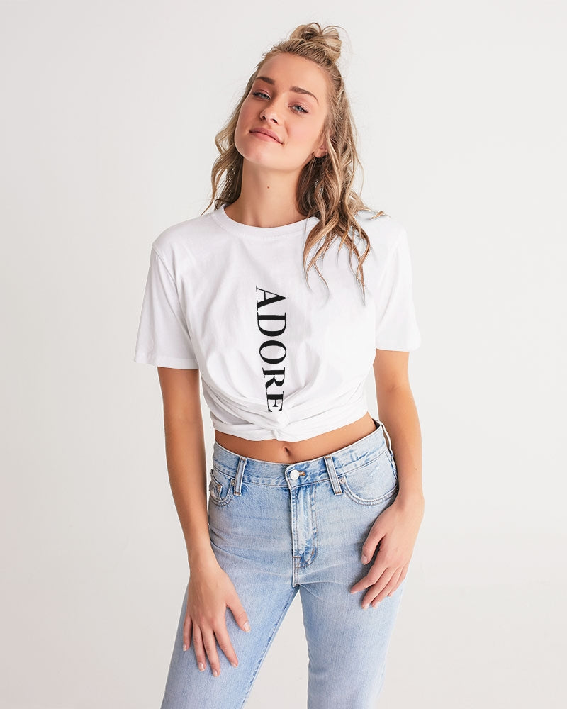 Adore Parii AP 101 Women's Twist-Front Cropped Tee